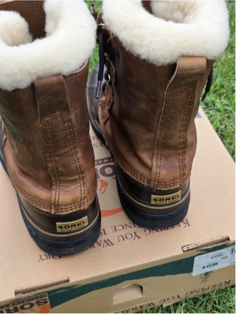Sorel Manitou Winter Boots Men's 8 Leather Rubber Waterproof Insulated Snow Boot